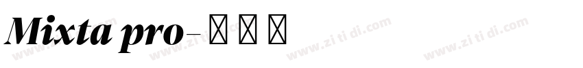 Mixta pro字体转换
